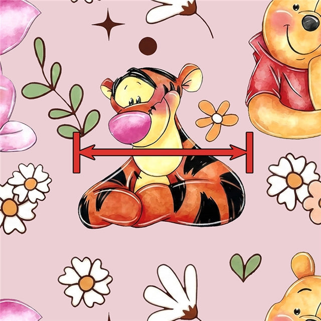 Tigger & Friends Pooh Bear Printed Faux Leather Sheet FeeFiFauxLeather