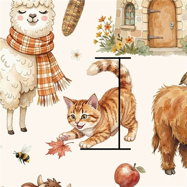 Farm Animals Printed Faux Leather Sheet FeeFiFauxLeather