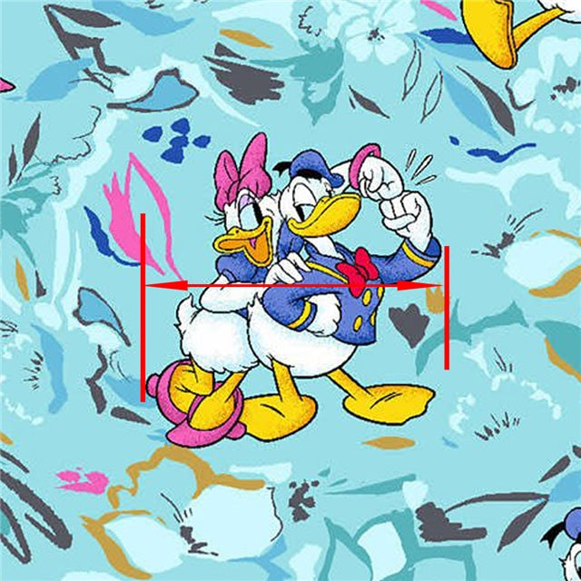 Daisy Duck Donald Printed Faux Leather Sheet FeeFiFauxLeather
