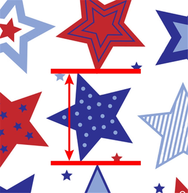 Red White and Blue July 4th Printed Faux Leather Sheet FeeFiFauxLeather