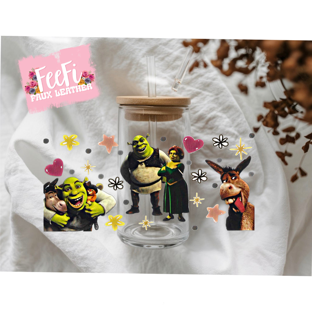 Shrek UV DTF Cup Wrap – Easy Cup Wrap for Tumblers & Projects FeeFiFauxLeather