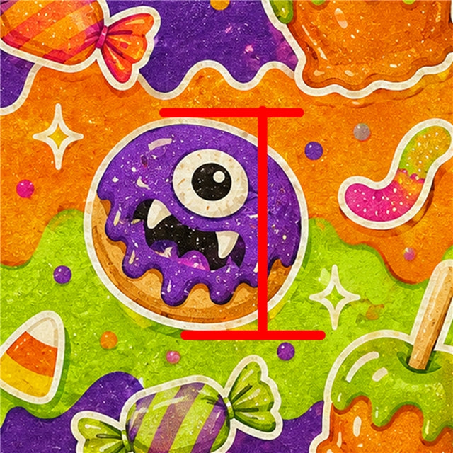Halloween MonsterTreats Bullet Printed Fabric FeeFiFauxLeather