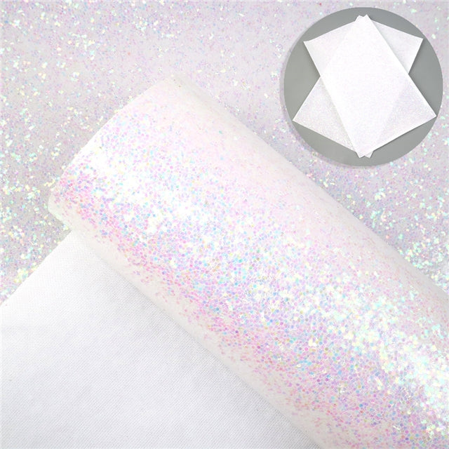 Chunky Glitter Printed Faux Leather Print Sheet FeeFiFauxLeather