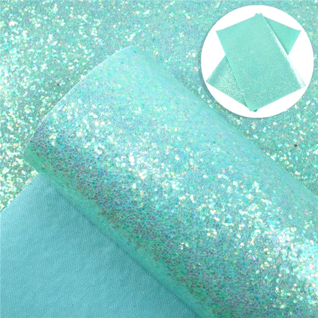 Chunky Glitter Printed Faux Leather Print Sheet FeeFiFauxLeather