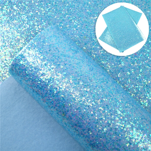 Chunky Glitter Printed Faux Leather Print Sheet FeeFiFauxLeather