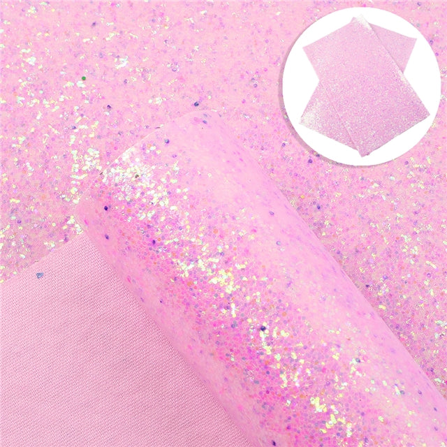 Chunky Glitter Printed Faux Leather Print Sheet FeeFiFauxLeather