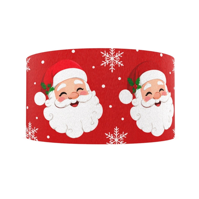 Santa Christmas 1 Yard Printed Grosgrain Ribbon 1 1/2 inch wide FeeFiFauxLeather