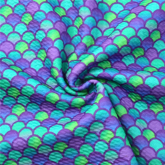 Fish Scales Bullet Printed Fabric FeeFiFauxLeather