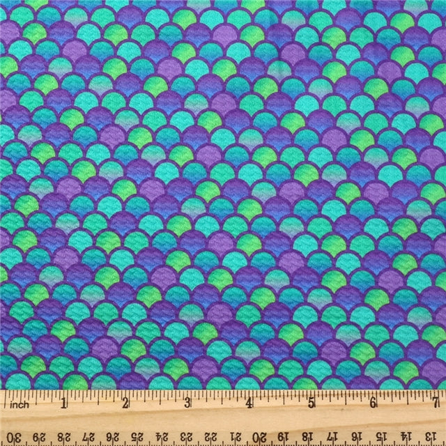 Fish Scales Bullet Printed Fabric FeeFiFauxLeather