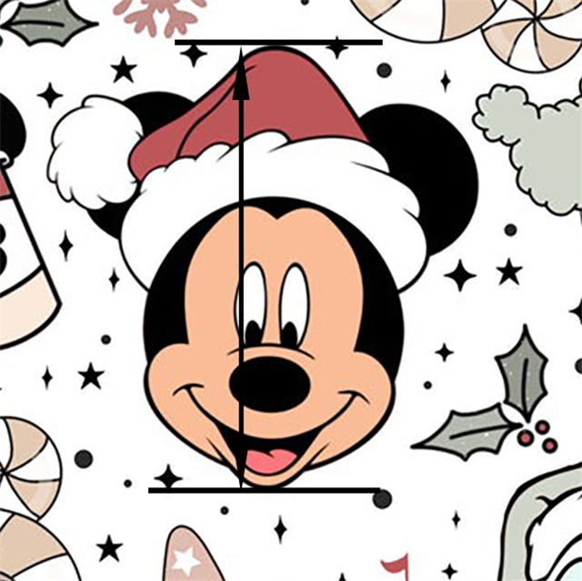 Mouse Christmas Print Faux Leather Sheet FeeFiFauxLeather