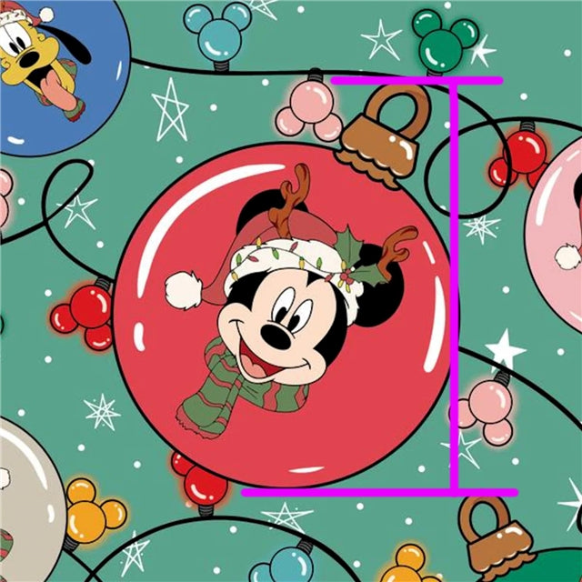 Mouse Christmas Print Faux Leather Sheet FeeFiFauxLeather