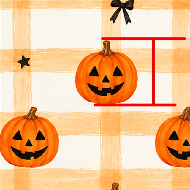 Pumpkin Fall Halloween Printed Faux Leather Sheet FeeFiFauxLeather