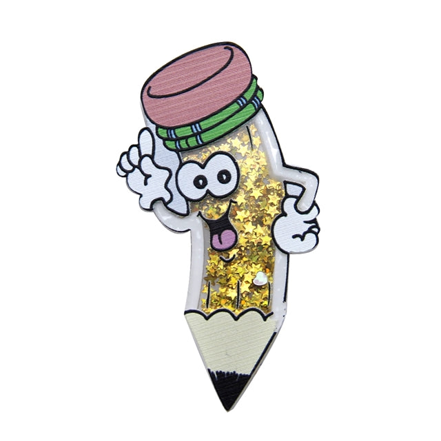 Back To School Quicksand Sequin Resin FeeFiFauxLeather