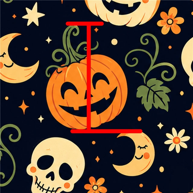 Halloween Pumpkins Printed Faux Leather Sheet FeeFiFauxLeather