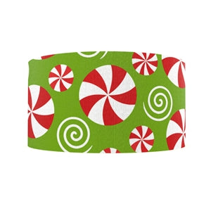 Peppermint Candy Christmas 1 Yard Printed Grosgrain Ribbon 1 1/2 inch wide FeeFiFauxLeather