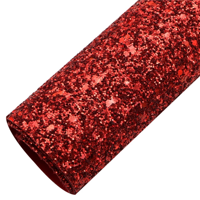Chunky Glitter Printed Faux Leather FeeFiFauxLeather