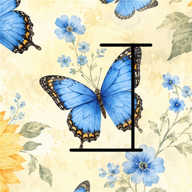 Sunflower and Butterfly Printed Faux Leather Sheet FeeFiFauxLeather