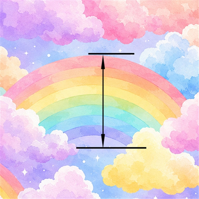 Rainbows and Clouds Printed Faux Leather Sheet FeeFiFauxLeather