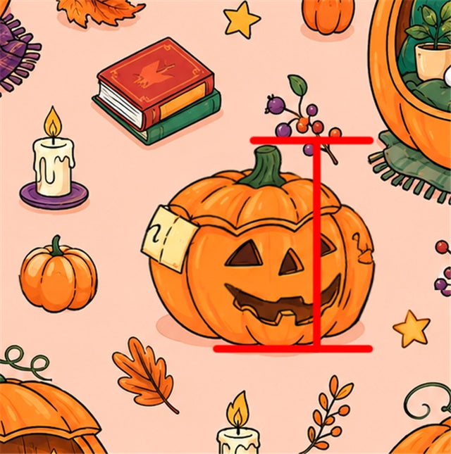 Halloween Fall Pumpkin Printed Faux Leather Sheet FeeFiFauxLeather