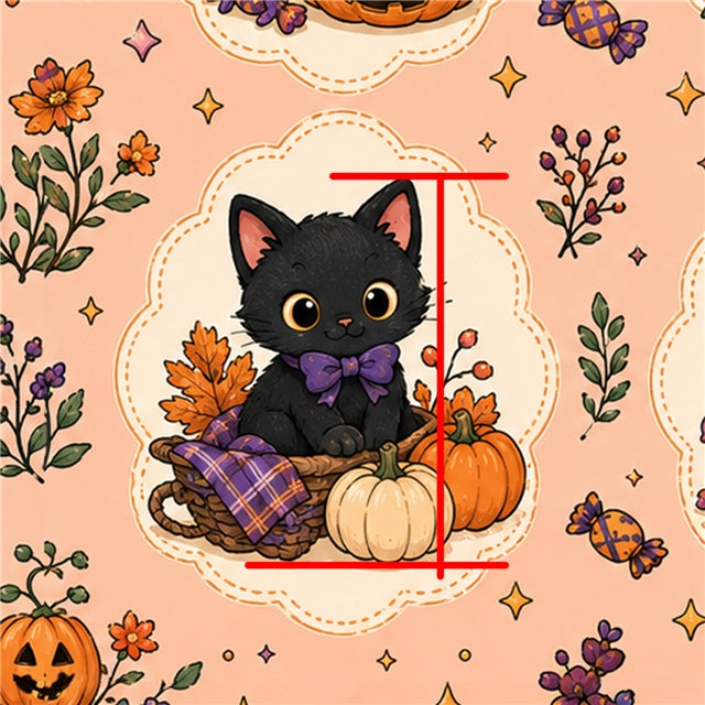 Halloween Fall Pumpkin Printed Faux Leather Sheet FeeFiFauxLeather