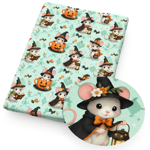 Halloween Fall Pumpkin Printed Faux Leather Sheet FeeFiFauxLeather
