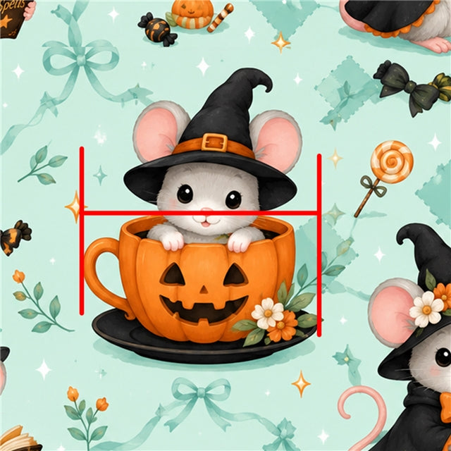 Halloween Fall Pumpkin Printed Faux Leather Sheet FeeFiFauxLeather