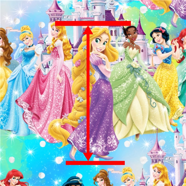 Princesses Printed Faux Leather Sheet FeeFiFauxLeather