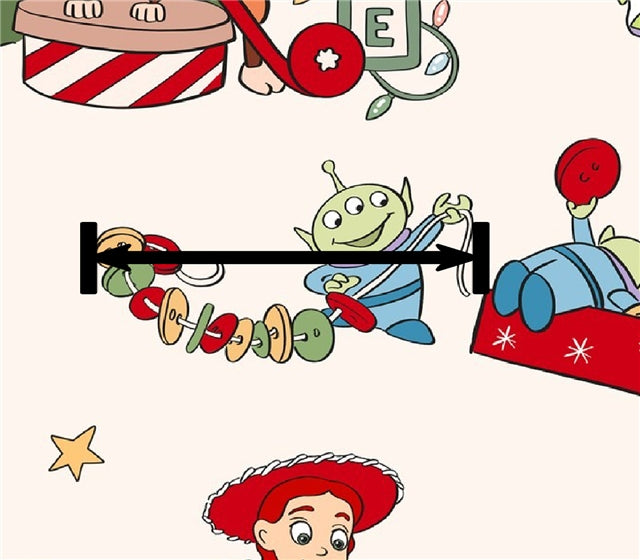 Toy Story Christmas Print Faux Leather Sheet FeeFiFauxLeather