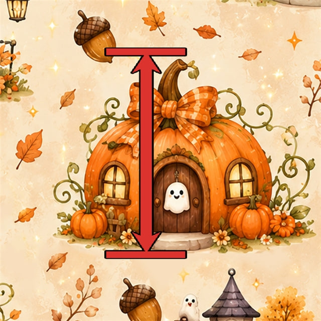 Pumpkin Fall Halloween Printed Faux Leather Sheet FeeFiFauxLeather