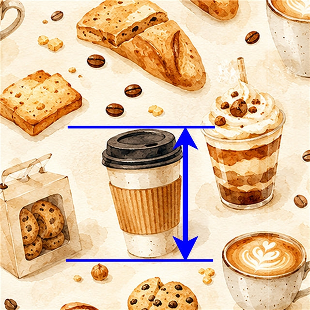 Fall Coffee Printed Faux Leather Sheet FeeFiFauxLeather