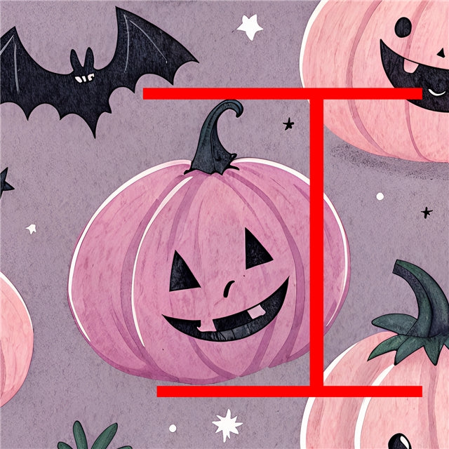 Pumpkin Halloween Printed Faux Leather Sheet FeeFiFauxLeather