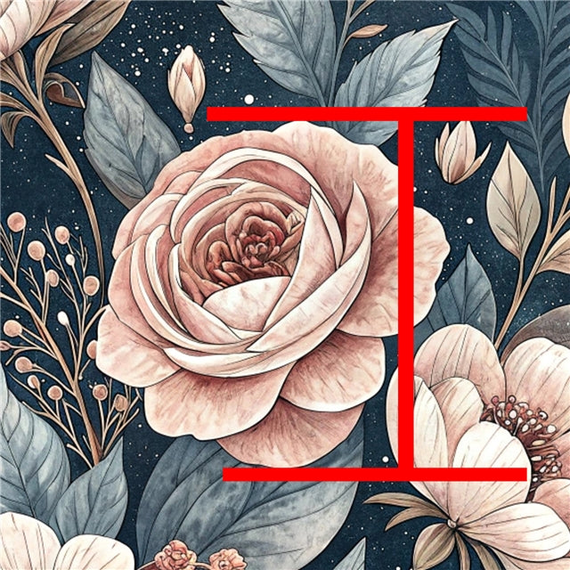 Flowers Printed Faux Leather Sheet FeeFiFauxLeather