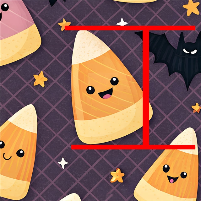Halloween Candy Corn Printed Faux Leather Sheet FeeFiFauxLeather