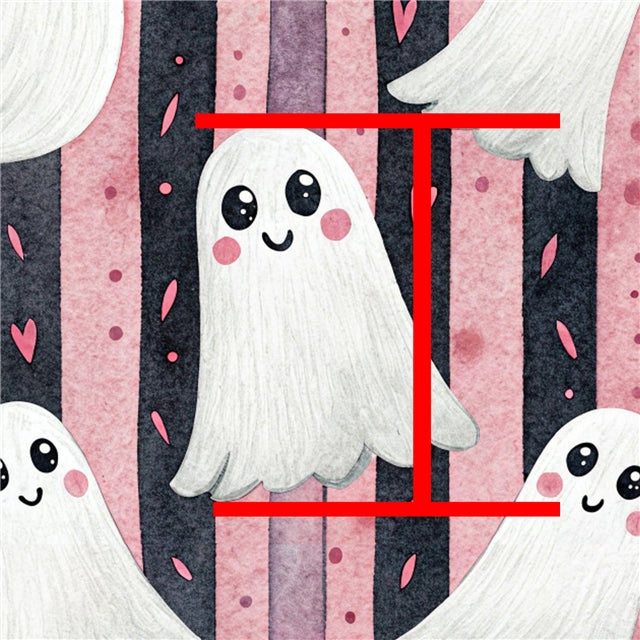 Ghost Halloween Printed Faux Leather Sheet FeeFiFauxLeather