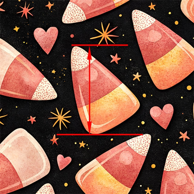 Halloween Candy Corn Printed Faux Leather Sheet FeeFiFauxLeather