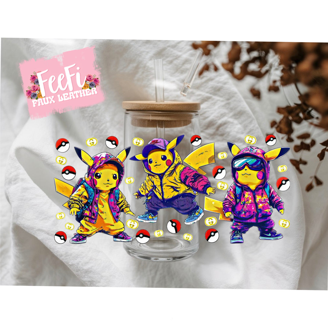 Pocket Monster UV DTF Cup Wrap – Easy Cup Wrap for Tumblers & Projects FeeFiFauxLeather