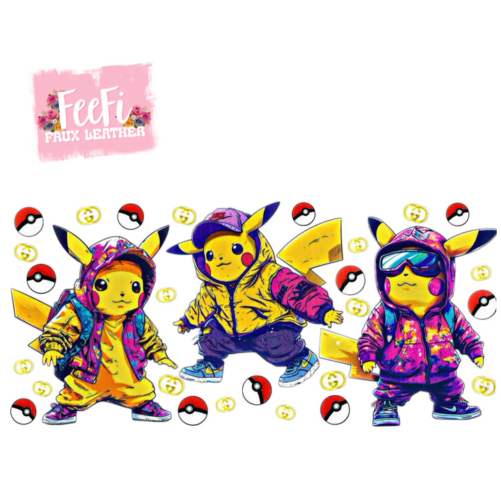 Pocket Monster UV DTF Cup Wrap – Easy Cup Wrap for Tumblers & Projects FeeFiFauxLeather