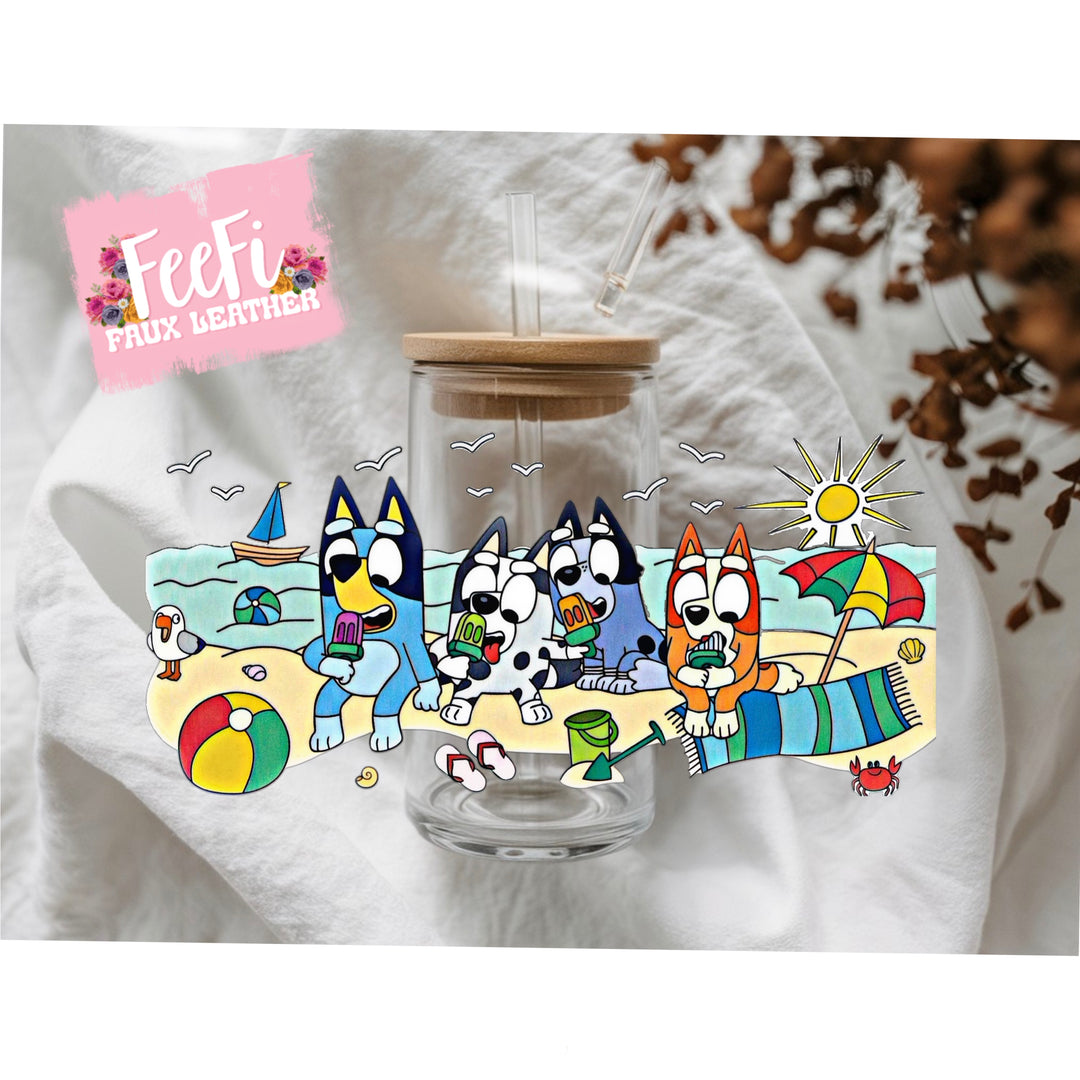 Blue Alien UV DTF Cup Wrap – Easy Cup Wrap for Tumblers & Projects FeeFiFauxLeather