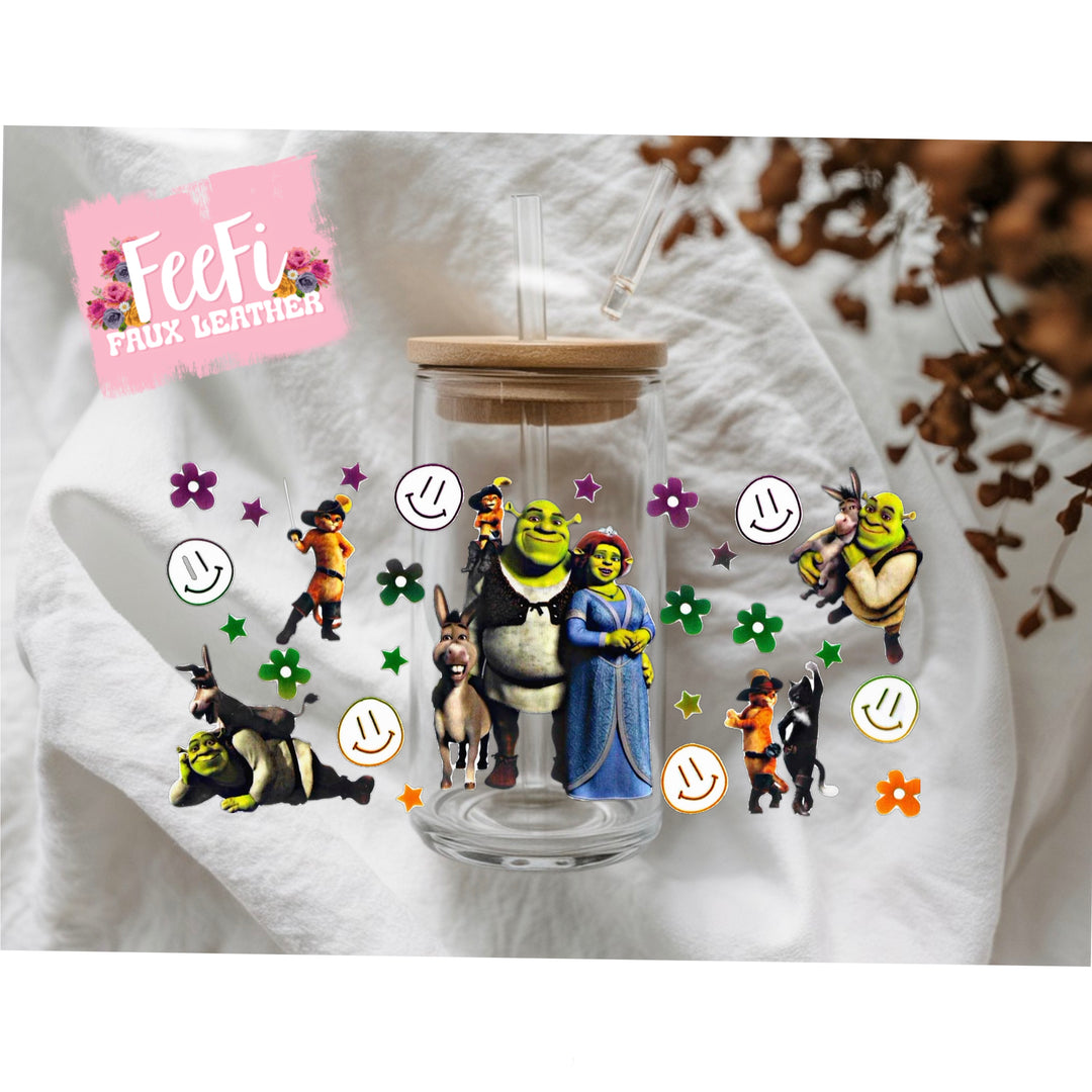 Shrek UV DTF Cup Wrap – Easy Cup Wrap for Tumblers & Projects FeeFiFauxLeather