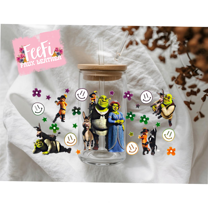 Shrek UV DTF Cup Wrap – Easy Cup Wrap for Tumblers & Projects FeeFiFauxLeather