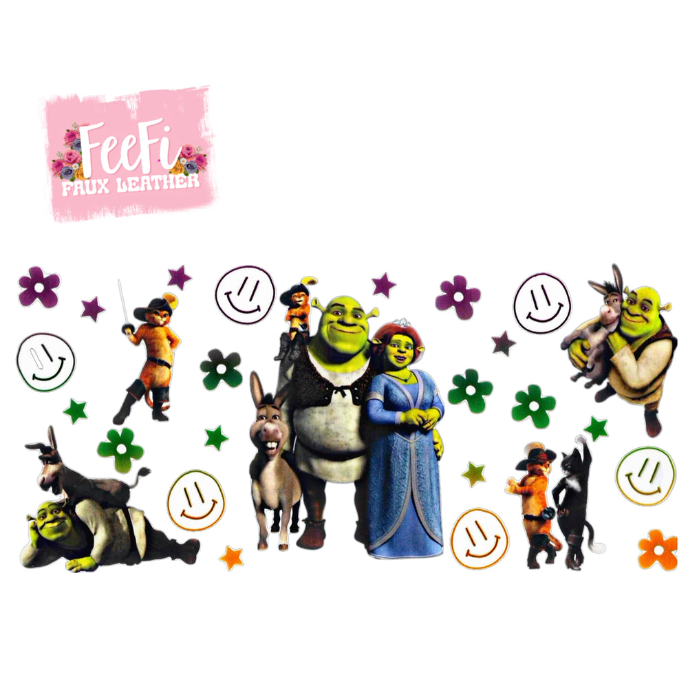 Shrek UV DTF Cup Wrap – Easy Cup Wrap for Tumblers & Projects FeeFiFauxLeather