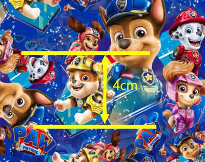 Paw Patrol Litchi Printed Faux Leather Sheet Litchi has a pebble like feel with bright colors