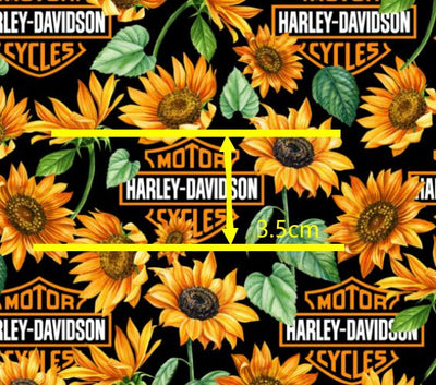 Motorcycles and Sunflowers Textured Liverpool/ Bullet Fabric with a textured feel