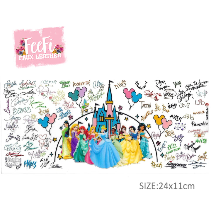 Princesses UV DTF Cup Wrap – Easy Cup Wrap for Tumblers & Projects FeeFiFauxLeather