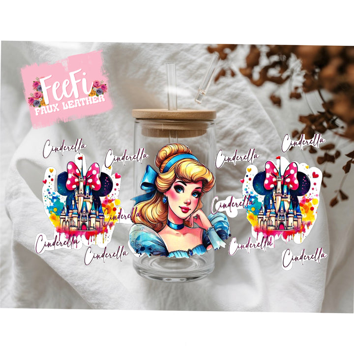 Princesses UV DTF Cup Wrap – Easy Cup Wrap for Tumblers & Projects FeeFiFauxLeather