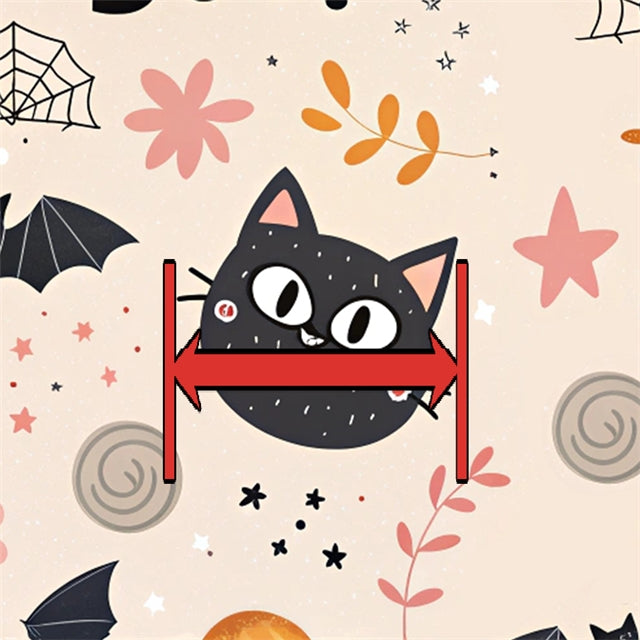 Cute Halloween Pumpkins, Black Cats & Ghosts Faux Leather 🎃🐈‍⬛👻 Printed Faux Leather Sheet FeeFiFauxLeather