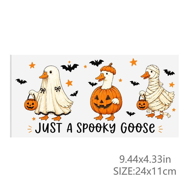 Halloween Goose UV DTF Cup Wrap – Easy Cup Wrap for Tumblers & Projects FeeFiFauxLeather