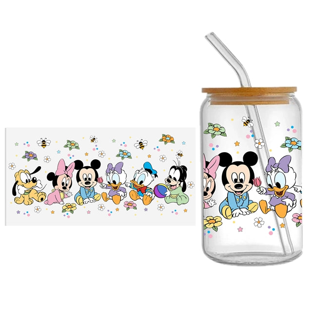 Mouse UV DTF Cup Wrap – Cartoon Cup Wrap Design for Tumblers & Cups FeeFiFauxLeather