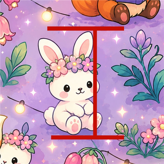 🍄 Enchanted Woodland – Fox, Bunny & Mushroom Print 🦊 Printed Faux Leather Sheet FeeFiFauxLeather