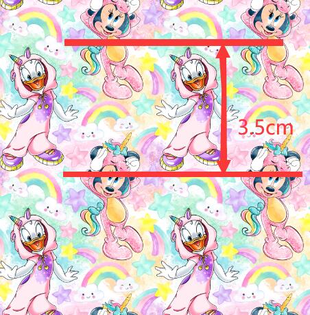 Mickey and Friends Unicorn Textured Liverpool/ Bullet Fabric with a textured feel